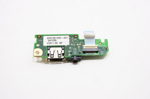 Плата с разъемами audio. USB 581325-001 для ноутбука HP Compaq Mini 110c-1100