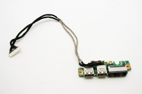 Плата с разъемами USB, LAN, RJ-11 MS-16352 VER:0B для ноутбука MSI EX610, RoverBook Nautilus V572