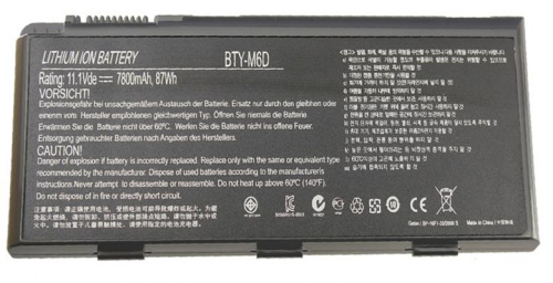 Аккумулятор MSI BTY-M6D 11.1V, 7800mAh, Износ 15%