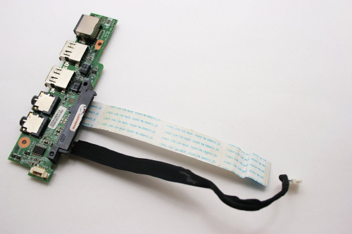 Плата с разъемами audio, USB, Ethernet, SATA X01_IO NPB для ноутбука ViewSonic VNB107