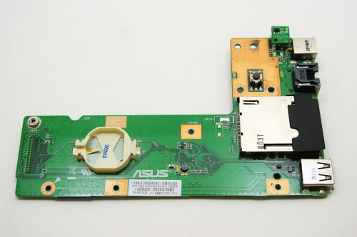 Плата питания с разъемами RJ-45, cardreader и USB 60-NXMDC1000-D02 для ноутбука ASUS K52JR, K52DR