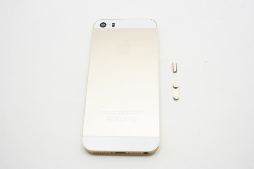 Задняя крышка Apple iPhone 5S (с кнопками) золотой