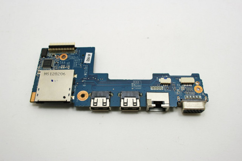 Плата с разъемами USB, VGA, Card Reader для ноутбука DNS (0144444)